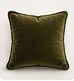 Olive velvet pillow